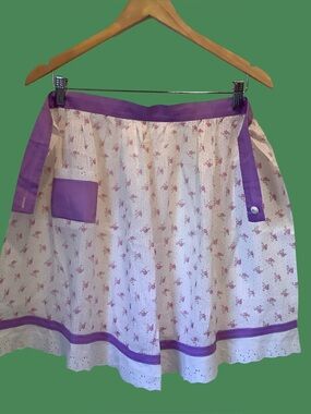 Vintage Cotton Floral Apron